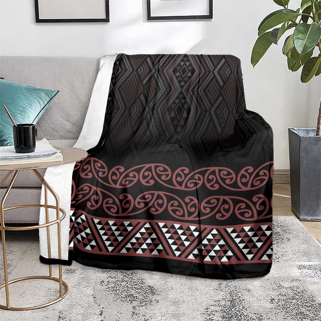 Maori Taniko Patterns Blanket Brown Niho Taniwha Mix Paatiki Motifs LT7 - Polynesian Pride