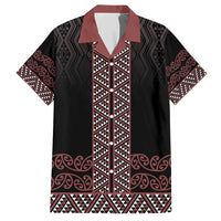 Maori Taniko Patterns Hawaiian Shirt Brown Niho Taniwha Mix Paatiki Motifs LT7 Brown - Polynesian Pride