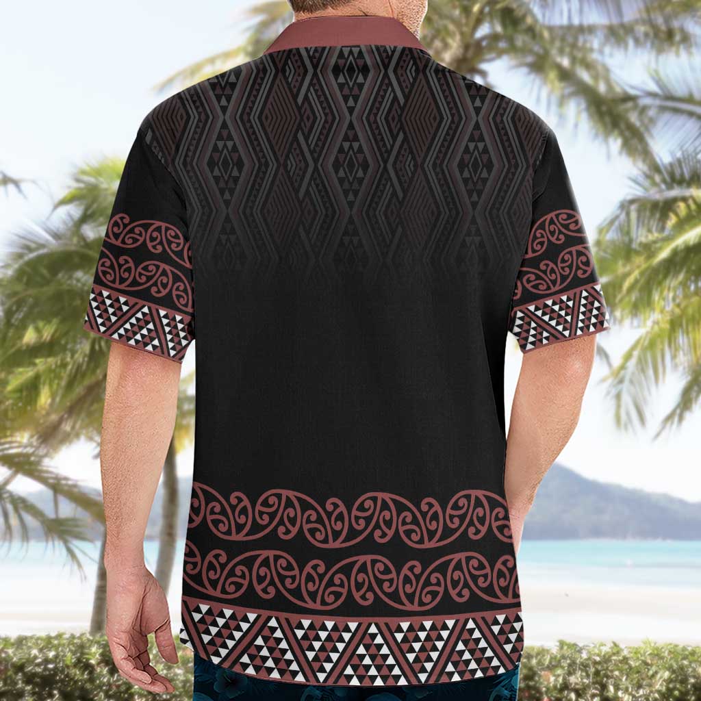 Maori Taniko Patterns Hawaiian Shirt Brown Niho Taniwha Mix Paatiki Motifs LT7 - Polynesian Pride
