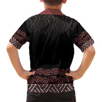 Maori Taniko Patterns Hawaiian Shirt Brown Niho Taniwha Mix Paatiki Motifs LT7 - Polynesian Pride