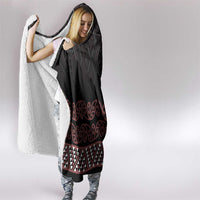 Maori Taniko Patterns Hooded Blanket Brown Niho Taniwha Mix Paatiki Motifs LT7 - Polynesian Pride