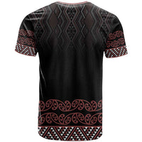 Maori Taniko Patterns T Shirt Brown Niho Taniwha Mix Paatiki Motifs LT7 - Polynesian Pride