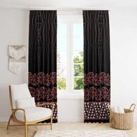 Maori Taniko Patterns Window Curtain Brown Niho Taniwha Mix Paatiki Motifs LT7 - Polynesian Pride