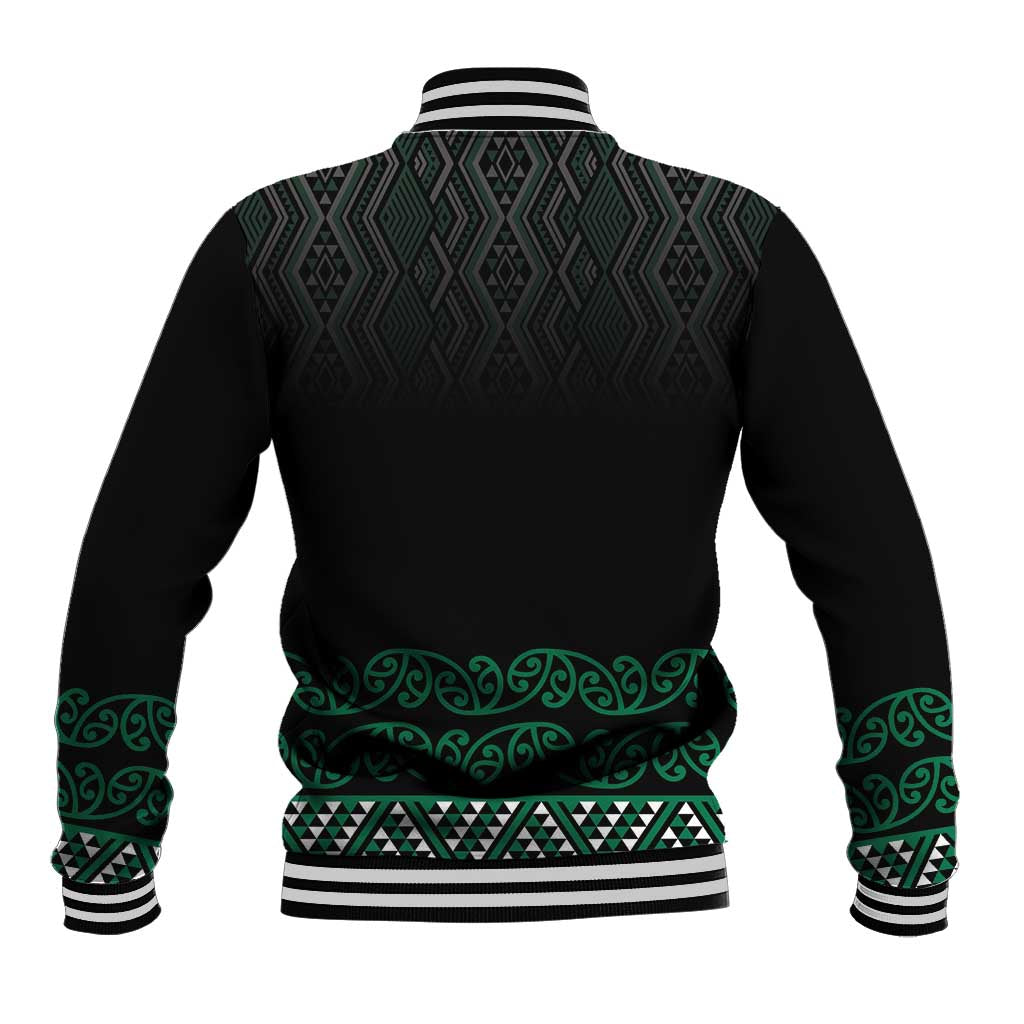 Maori Taniko Patterns Baseball Jacket Pounamu Niho Taniwha Mix Paatiki Motifs LT7 - Polynesian Pride