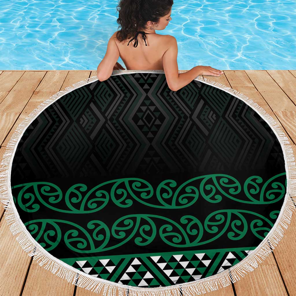 Maori Taniko Patterns Beach Blanket Pounamu Niho Taniwha Mix Paatiki Motifs LT7 - Polynesian Pride
