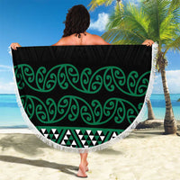 Maori Taniko Patterns Beach Blanket Pounamu Niho Taniwha Mix Paatiki Motifs LT7 - Polynesian Pride