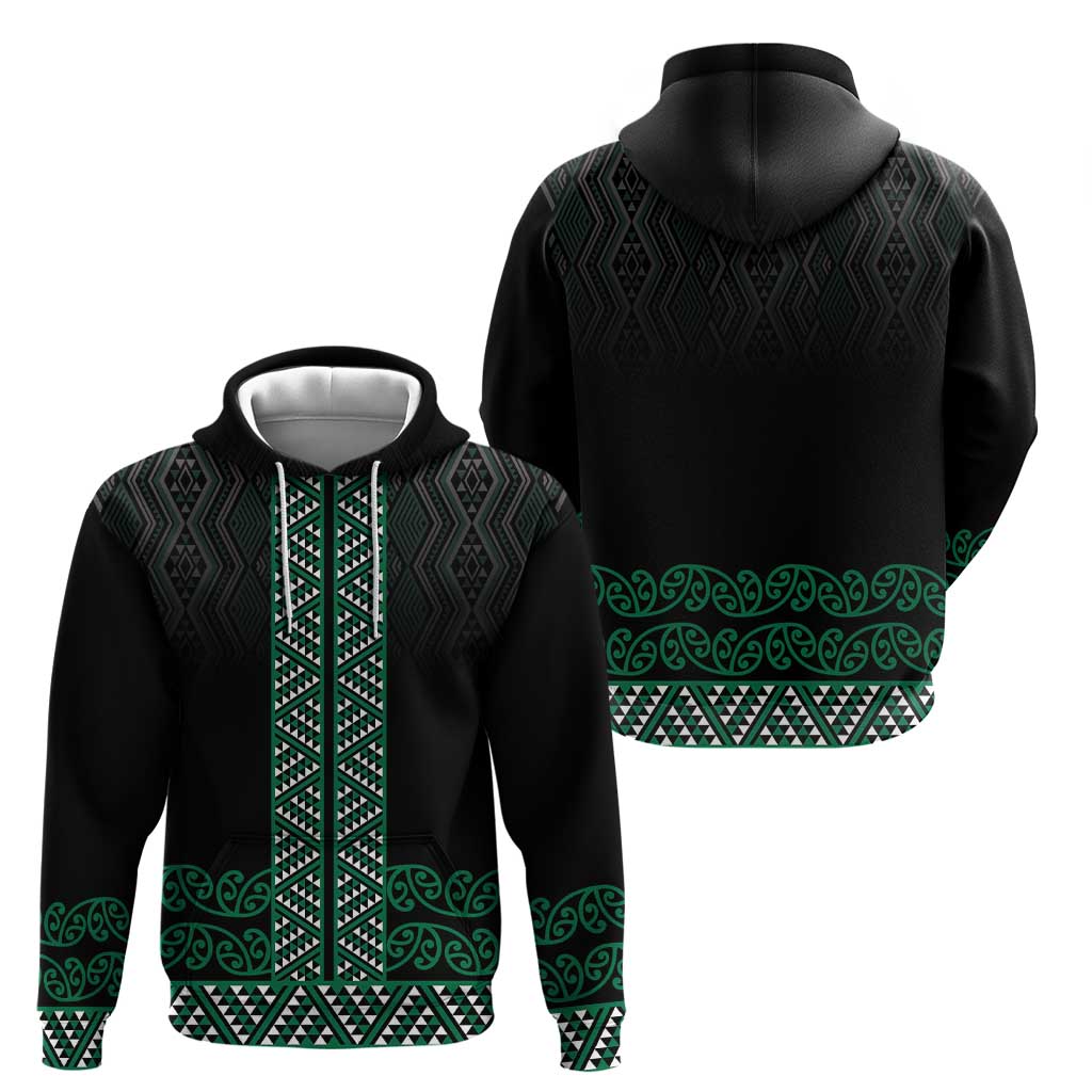 Maori Taniko Patterns Hoodie Pounamu Niho Taniwha Mix Paatiki Motifs LT7 - Polynesian Pride
