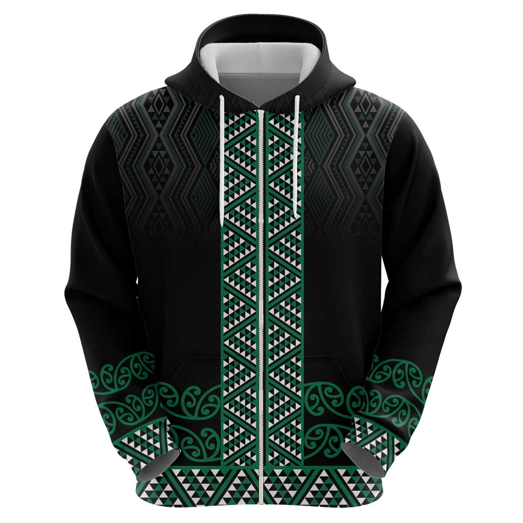 Maori Taniko Patterns Hoodie Pounamu Niho Taniwha Mix Paatiki Motifs LT7 - Polynesian Pride