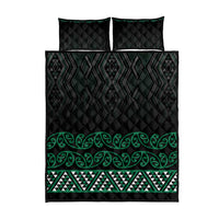 Maori Taniko Patterns Quilt Bed Set Pounamu Niho Taniwha Mix Paatiki Motifs LT7 - Polynesian Pride