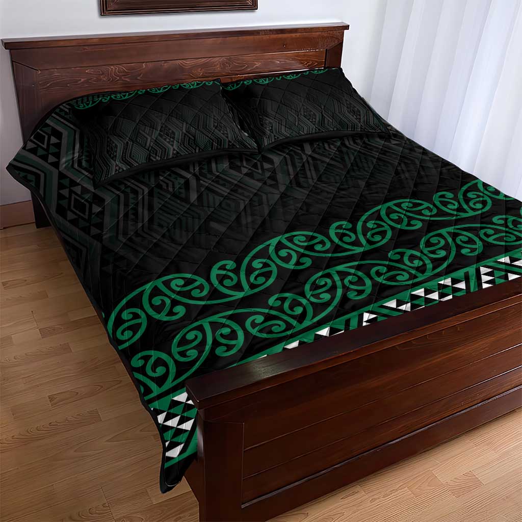 Maori Taniko Patterns Quilt Bed Set Pounamu Niho Taniwha Mix Paatiki Motifs LT7 - Polynesian Pride