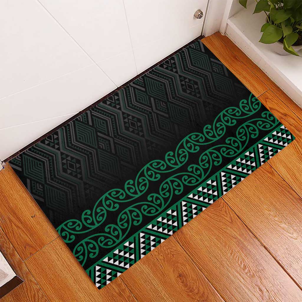 Maori Taniko Patterns Rubber Doormat Pounamu Niho Taniwha Mix Paatiki Motifs LT7 - Polynesian Pride