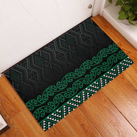 Maori Taniko Patterns Rubber Doormat Pounamu Niho Taniwha Mix Paatiki Motifs LT7 - Polynesian Pride