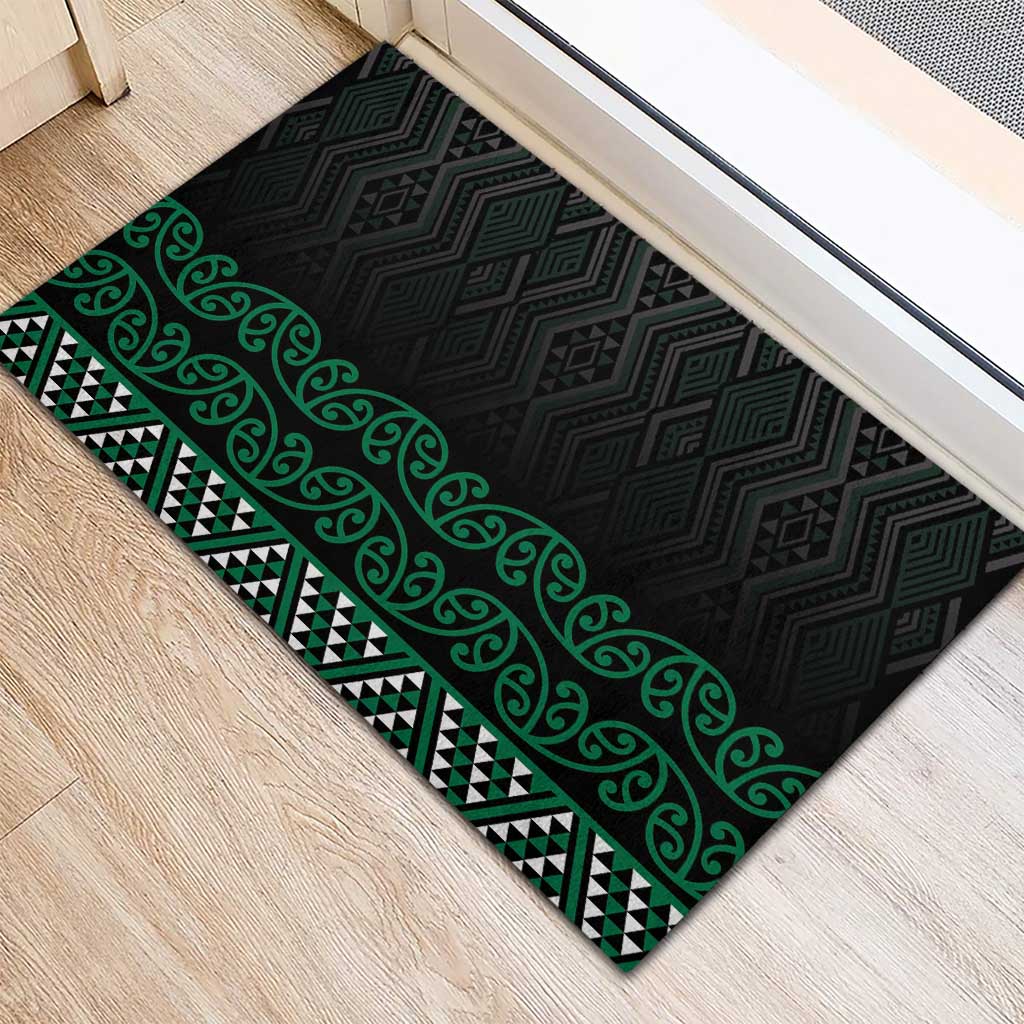 Maori Taniko Patterns Rubber Doormat Pounamu Niho Taniwha Mix Paatiki Motifs LT7 - Polynesian Pride