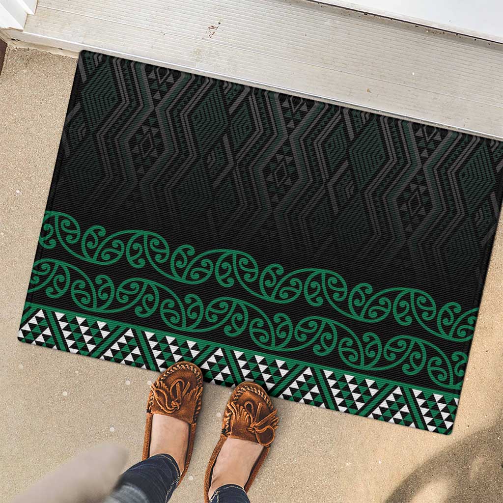 Maori Taniko Patterns Rubber Doormat Pounamu Niho Taniwha Mix Paatiki Motifs LT7 - Polynesian Pride