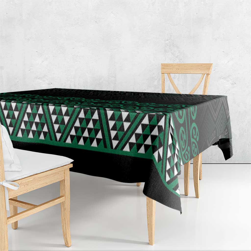 Maori Taniko Patterns Tablecloth Pounamu Niho Taniwha Mix Paatiki Motifs LT7 - Polynesian Pride