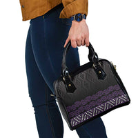 Maori Taniko Patterns Shoulder Handbag Purple Niho Taniwha Mix Paatiki Motifs LT7 - Polynesian Pride