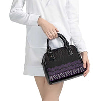 Maori Taniko Patterns Shoulder Handbag Purple Niho Taniwha Mix Paatiki Motifs LT7 - Polynesian Pride