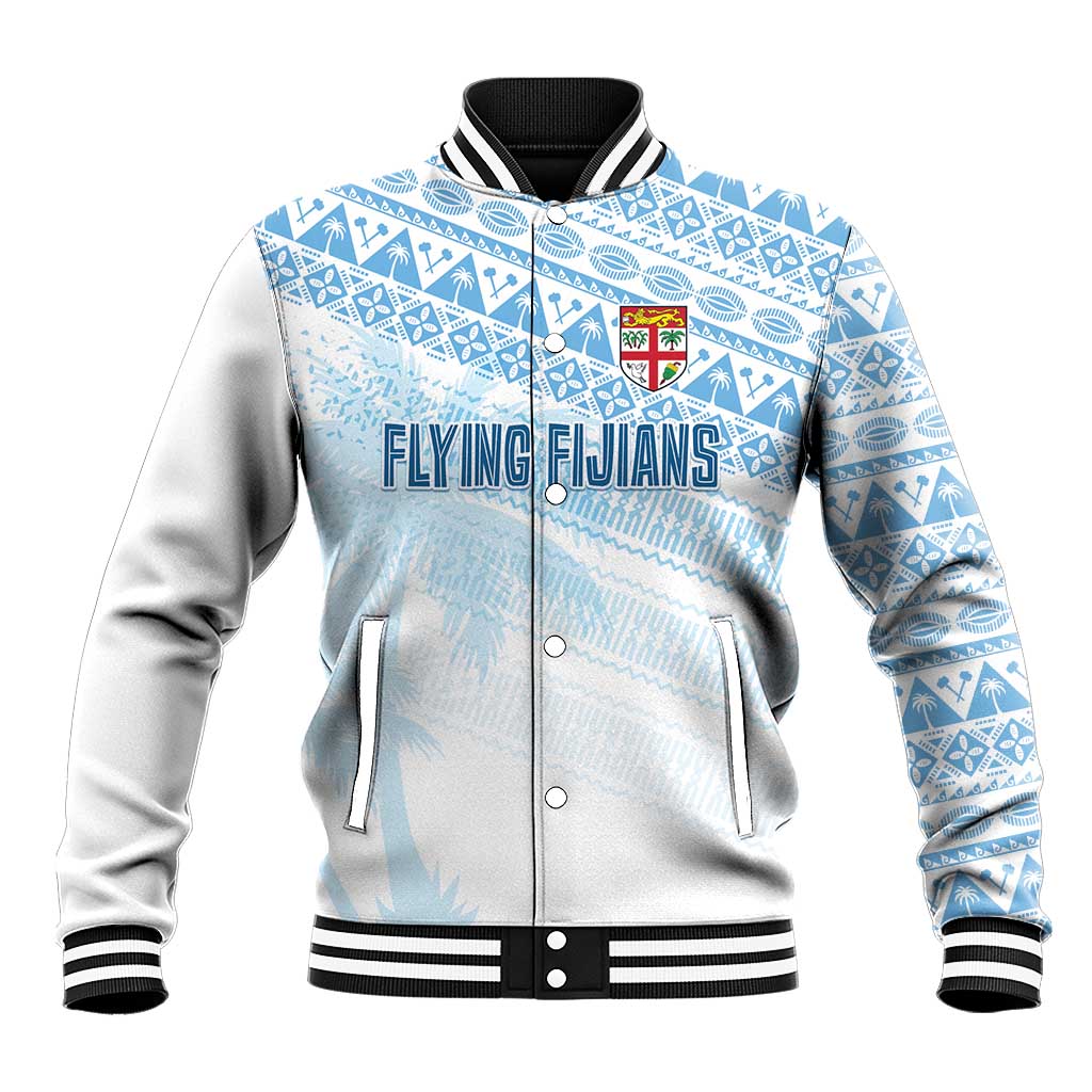 Fiji Rugby Custom Kaiviti Masi Baseball Jacket Turquoise LT7 Unisex Turquoise - Polynesian Pride