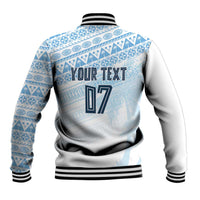 Fiji Rugby Custom Kaiviti Masi Baseball Jacket Turquoise LT7 - Polynesian Pride
