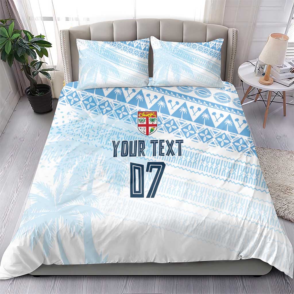 Fiji Rugby Custom Kaiviti Masi Bedding Set Turquoise LT7 - Polynesian Pride