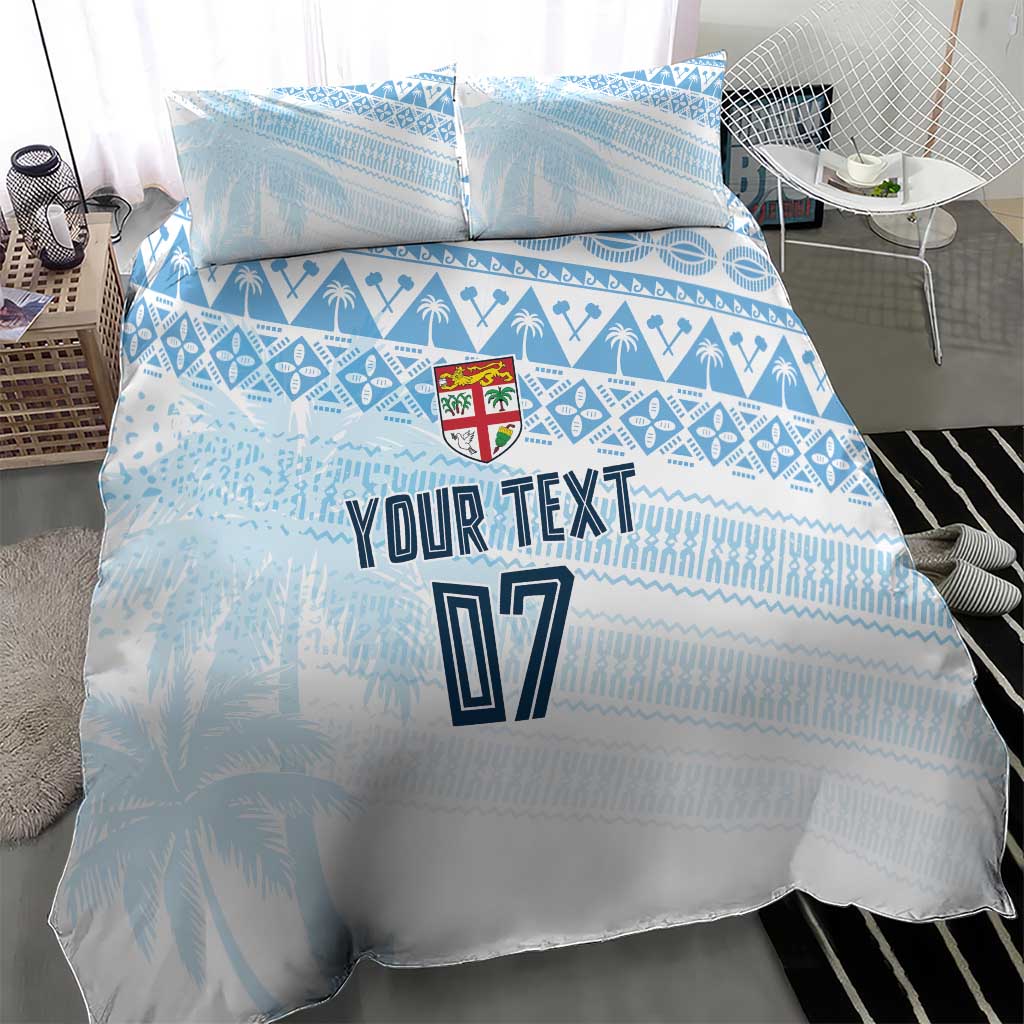 Fiji Rugby Custom Kaiviti Masi Bedding Set Turquoise LT7 - Polynesian Pride