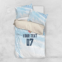 Fiji Rugby Custom Kaiviti Masi Bedding Set Turquoise LT7 US Twin 172cm x 218cm Turquoise - Polynesian Pride