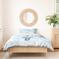 Fiji Rugby Custom Kaiviti Masi Bedding Set Turquoise LT7 - Polynesian Pride