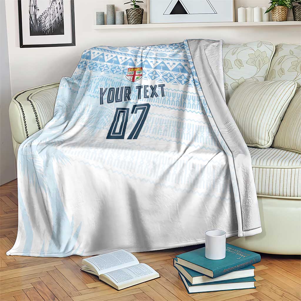 Fiji Rugby Custom Kaiviti Masi Blanket Turquoise LT7 Turquoise - Polynesian Pride