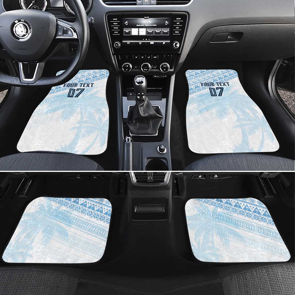 Fiji Rugby Custom Kaiviti Masi Car Mats Turquoise LT7 Set 4pcs Turquoise - Polynesian Pride