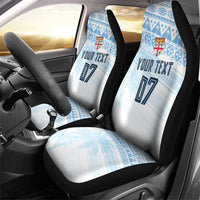Fiji Rugby Custom Kaiviti Masi Car Seat Cover Turquoise LT7 - Polynesian Pride