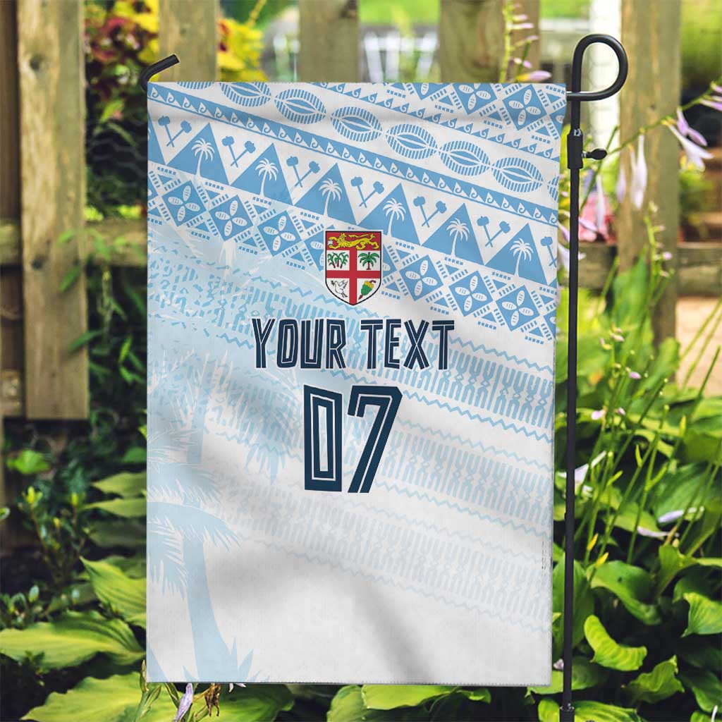 Fiji Rugby Custom Kaiviti Masi Garden Flag Turquoise LT7 Garden Flag Turquoise - Polynesian Pride