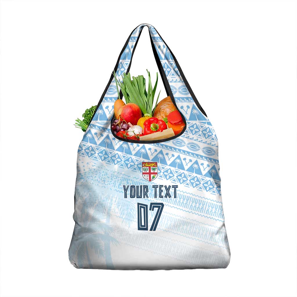 Fiji Rugby Custom Kaiviti Masi Grocery Bag Turquoise LT7 1-pack One Size Turquoise - Polynesian Pride