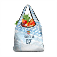 Fiji Rugby Custom Kaiviti Masi Grocery Bag Turquoise LT7 1-pack One Size Turquoise - Polynesian Pride