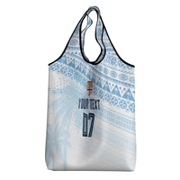 Fiji Rugby Custom Kaiviti Masi Grocery Bag Turquoise LT7 - Polynesian Pride