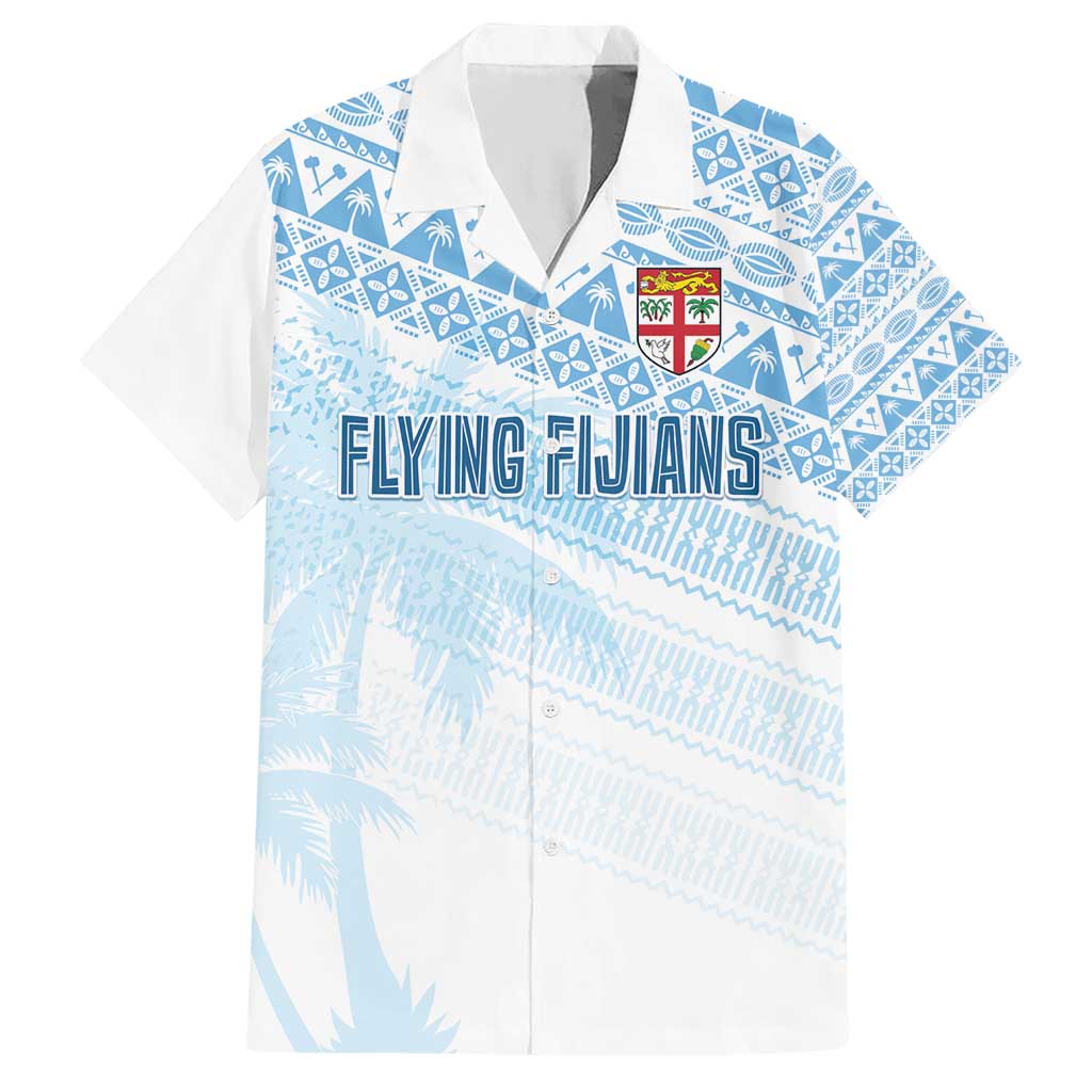 Fiji Rugby Custom Kaiviti Masi Hawaiian Shirt Turquoise LT7 Turquoise - Polynesian Pride