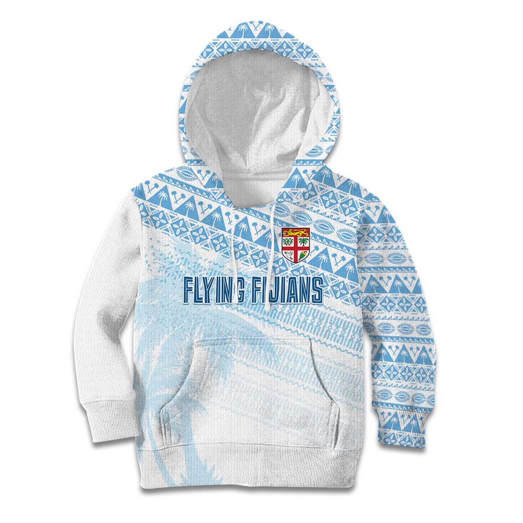 Fiji Rugby Custom Kaiviti Masi Kid Hoodie Turquoise LT7 Hoodie Turquoise - Polynesian Pride