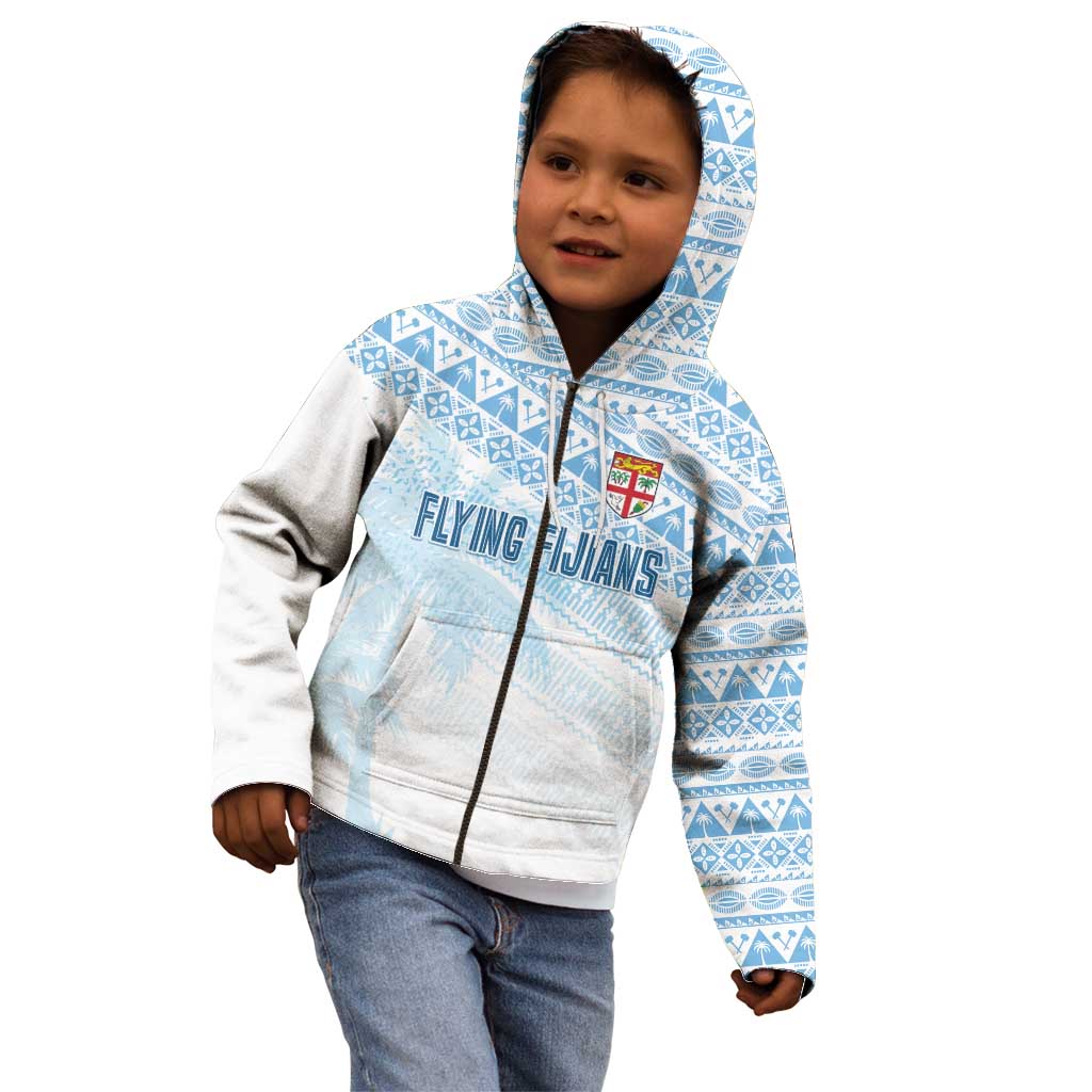 Fiji Rugby Custom Kaiviti Masi Kid Hoodie Turquoise LT7 - Polynesian Pride