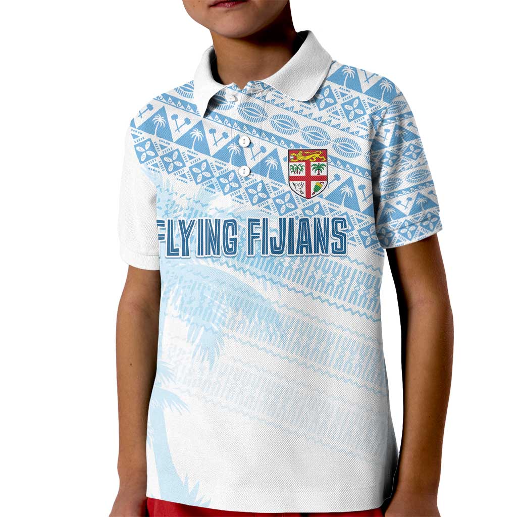 Fiji Rugby Custom Kaiviti Masi Kid Polo Shirt Turquoise LT7 Kid Turquoise - Polynesian Pride