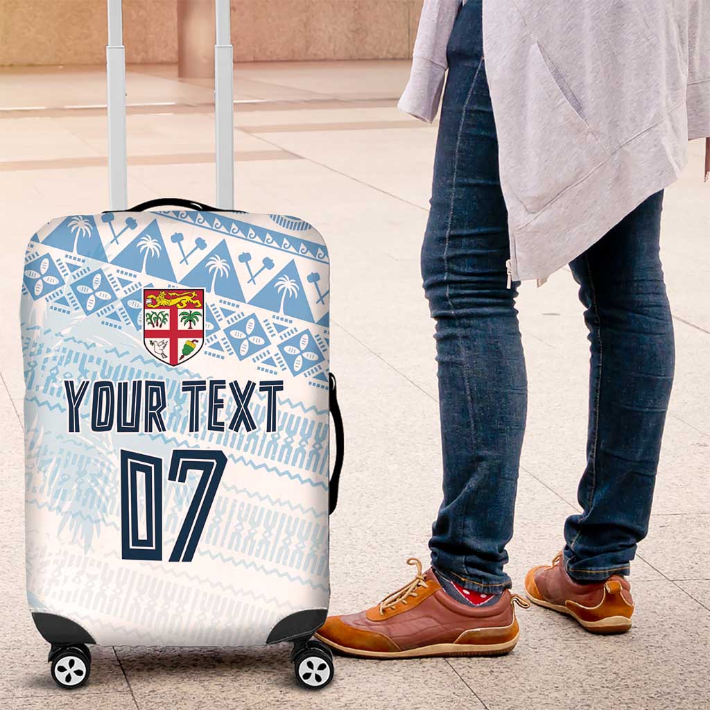 Fiji Rugby Custom Kaiviti Masi Luggage Cover Turquoise LT7 Turquoise - Polynesian Pride