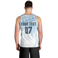 Fiji Rugby Custom Kaiviti Masi Men Tank Top Turquoise LT7 - Polynesian Pride