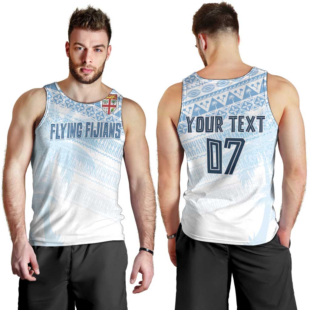 Fiji Rugby Custom Kaiviti Masi Men Tank Top Turquoise LT7 - Polynesian Pride