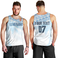 Fiji Rugby Custom Kaiviti Masi Men Tank Top Turquoise LT7 - Polynesian Pride