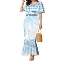 Fiji Rugby Custom Kaiviti Masi Mermaid Dress Turquoise LT7 Women Turquoise - Polynesian Pride