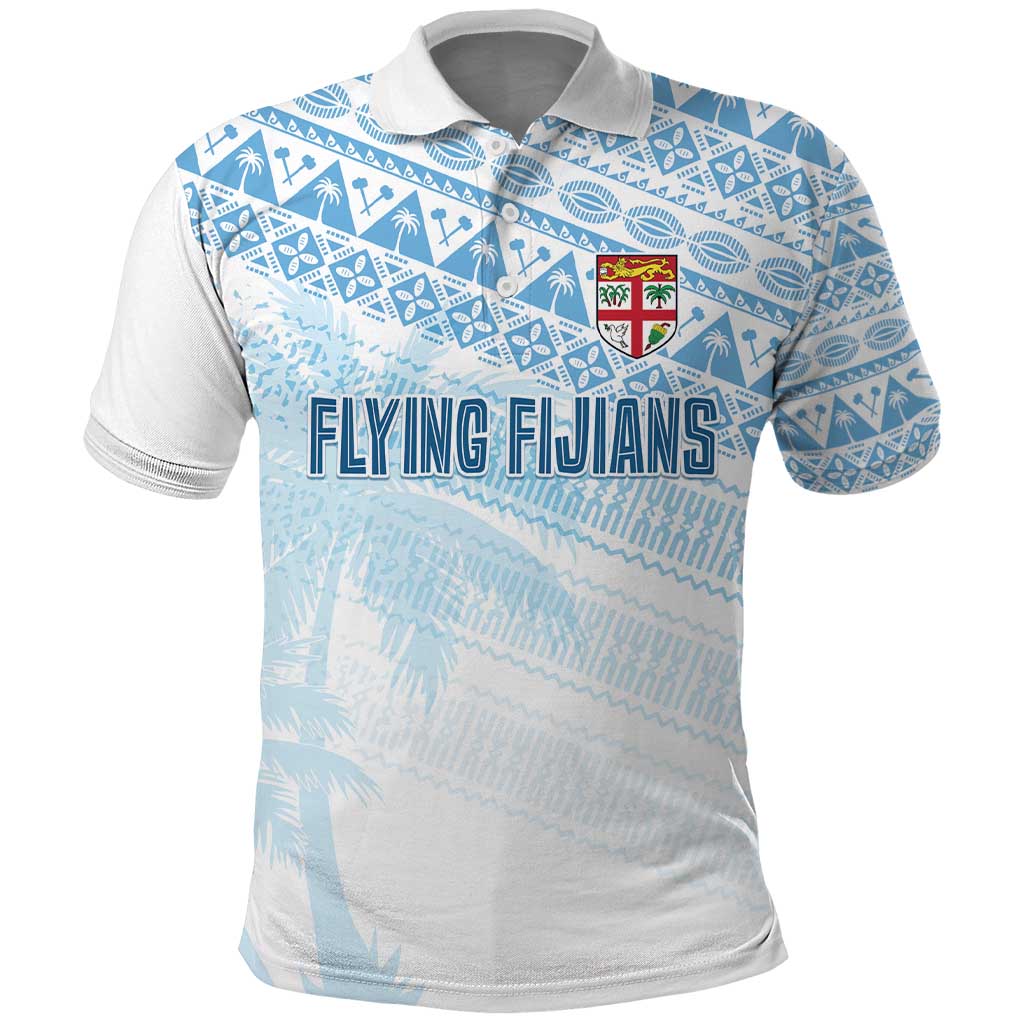Fiji Rugby Custom Kaiviti Masi Polo Shirt Turquoise LT7 Turquoise - Polynesian Pride