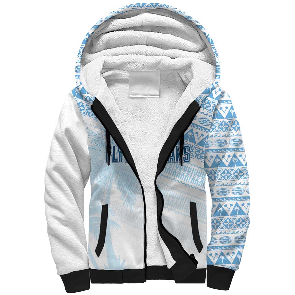 Fiji Rugby Custom Kaiviti Masi Sherpa Hoodie Turquoise LT7 Unisex Turquoise - Polynesian Pride