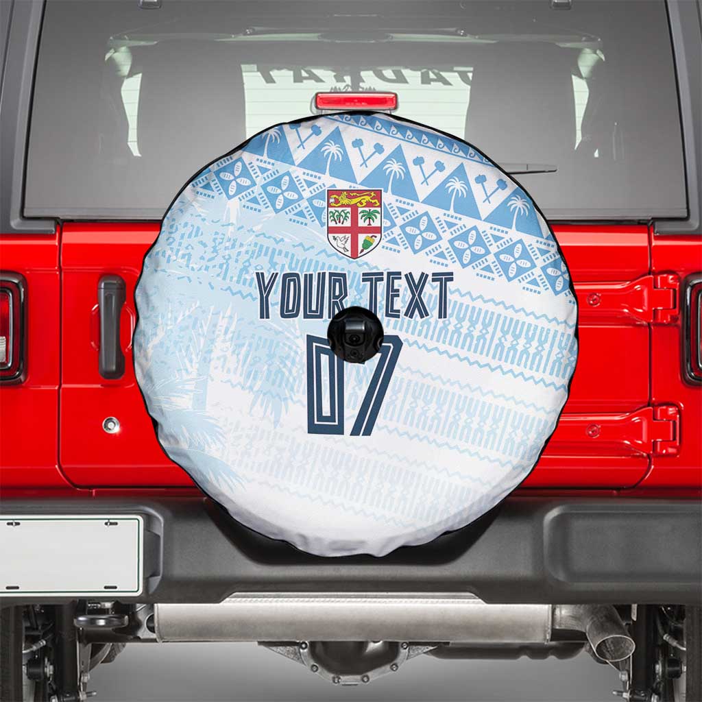 Fiji Rugby Custom Kaiviti Masi Spare Tire Cover Turquoise LT7 - Polynesian Pride