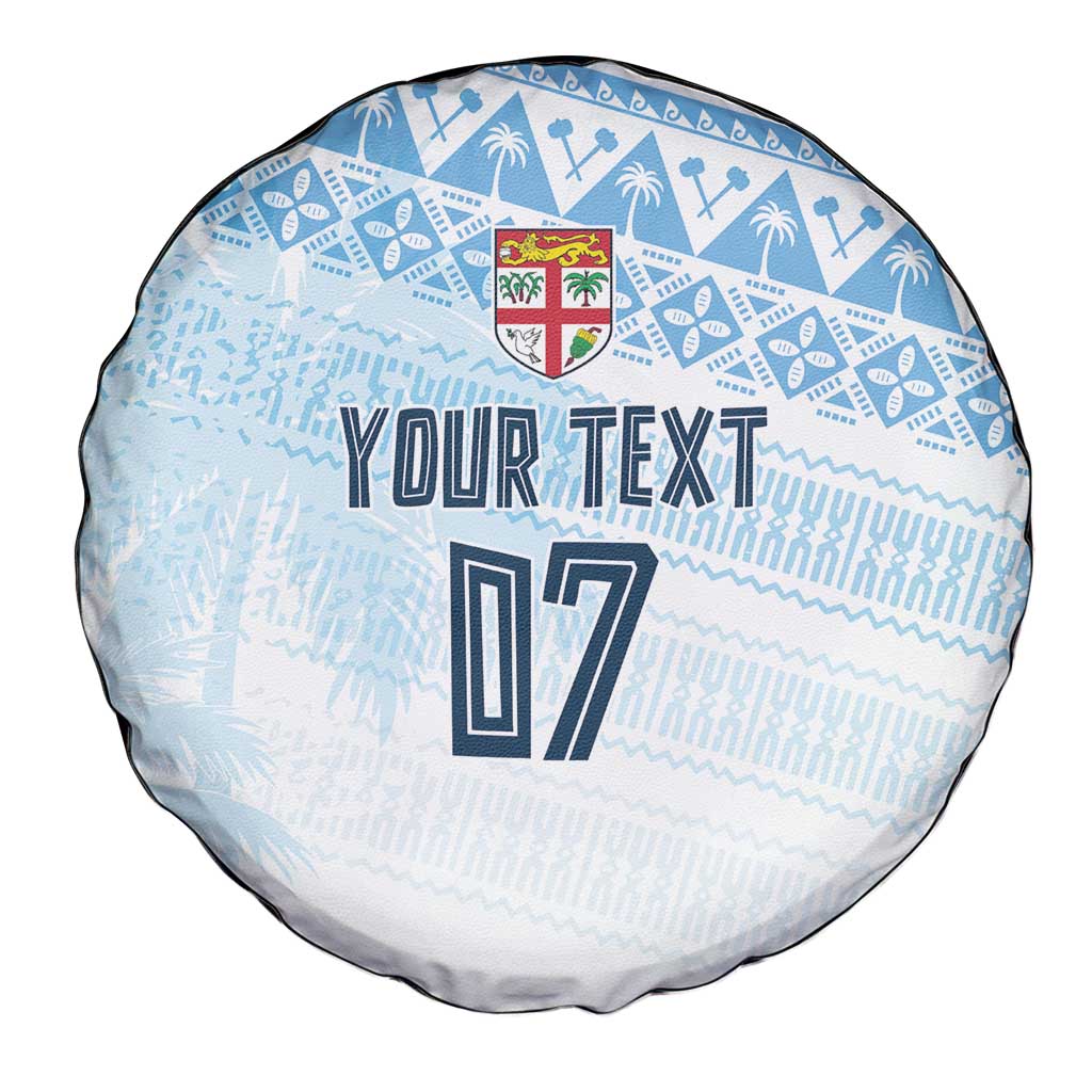Fiji Rugby Custom Kaiviti Masi Spare Tire Cover Turquoise LT7 - Polynesian Pride