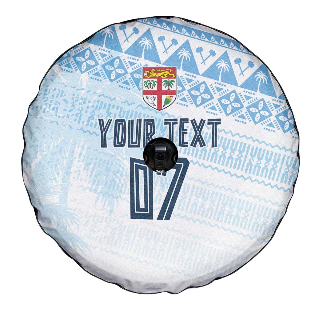 Fiji Rugby Custom Kaiviti Masi Spare Tire Cover Turquoise LT7 - Polynesian Pride