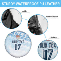 Fiji Rugby Custom Kaiviti Masi Spare Tire Cover Turquoise LT7 - Polynesian Pride