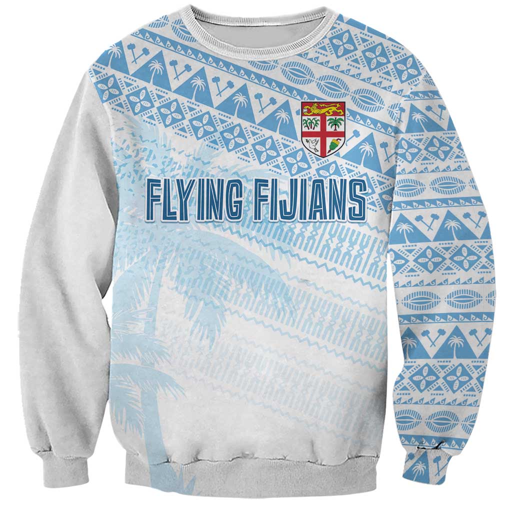 Fiji Rugby Custom Kaiviti Masi Sweatshirt Turquoise LT7 Unisex Turquoise - Polynesian Pride